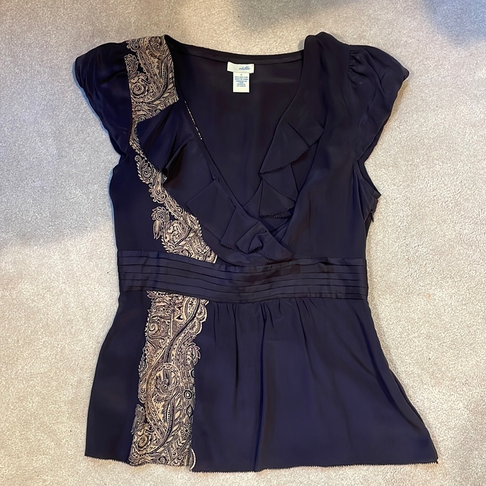 Anthropologie Odille silk blouse size 4